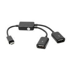 Micro USB/Tipo C naar 2 OTG, HUB de puerto Dual Kabel Y Splitter, adaptador voor micro-usb, convertidor de tableta tipo C, Toetsenbo Android H7F2 2024 - compra barato