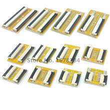 2 pces fpc ffc flexível placa de extensão de cabo liso 0.5mm passo 6 8 10 12 14 20 30 40 50 pinos conector 2024 - compre barato