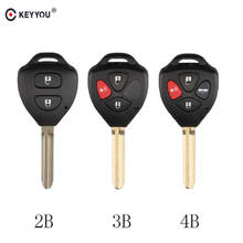KEYYOU 50pcs/lot  Replacement Fob Uncut Remote Key Shell Case For Toyota RAV4 Yaris Venza Scion tC/xA/xB/xC 2/3/4 Buttons 2024 - buy cheap