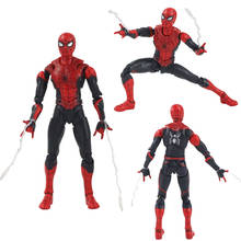 14 см с принтами "Marvel", "Мстители", "супергерой" Человек-паук "ПВХ фигурка героя «Человек-паук»; Далеко от дома модель игрушка кукла 2024 - купить недорого