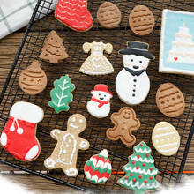 Molde cortador de émbolo de galletas de Navidad, DIY, para hornear pasteles, Fondant, 4 Uds. 2024 - compra barato