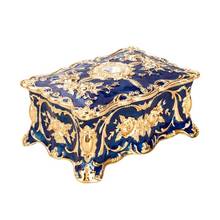 Vintage Rectangle Trinket Box Jewelry Box Ornate Antique Finish Engraved with Two- Layer Organizer Box for Exquisite Gift 2024 - buy cheap