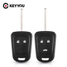 KEYYOU-carcasa para mando a distancia de coche, carcasa de 2/3 botones para Chevrolet AVEO, Opel Camaro/Cruze/Equinox/Impala/Malibu/Sonic, 20x 2024 - compra barato