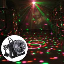 Voice Control RGB LED Stage Lamps Crystal Magic Ball Sound Control Laser Stage Effect Light Party Disco Club DJ Light Drop Ship 2024 - buy cheap
