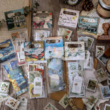 Etiqueta clásica de Van Gogh para álbum de recortes, decoración de diario, planificador, papelería, sello vintage, planta, 46 unids/bolsa 2024 - compra barato