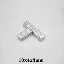 Ímã permanente de neodímio n35, 10 ~ 500 peças de ímãs de 10x4x3, minério raro forte n35 10mm x 4mm x 3mm, folha de ímã de neodímio permanente de 10*4*3 2024 - compre barato
