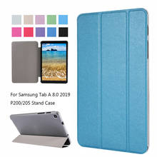 Ultra-thin Pu + transparent Case for Samsung Galaxy Tab A 8.0 P200 P205 Flip Stand Funda Cover for Samsung Galaxy TAB A 8.0 2019 2024 - buy cheap