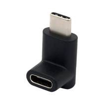 Adaptador tipo C de 90 grados, USB C macho a hembra, adaptador de USB-C en ángulo hacia arriba y hacia abajo, conector USB 3,1 tipo C 2024 - compra barato
