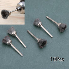 10Pcs Mini Wire Brush Brass Cup Wheel Drill Rotary Tools Polishing Wheels Rotary Tools Metal Rust Removal Brush Set 3x13mm 2024 - buy cheap