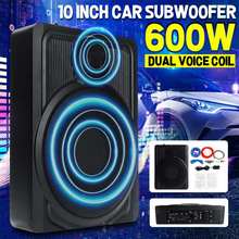 10" 600W Ultra Thin Car Active Subwoofer Speaker Under Seat Vehicle Car Subwoofer Bass Amplifier Enclosure Car Audio Amplifier 2024 - buy cheap