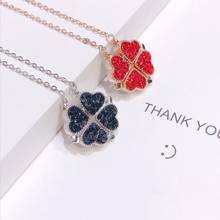 Creative New S925 Sterling Silver Necklace Women Fashion Temperament Love Four-leaf Clover Chain Female Choker Simple  Jewelry 2024 - buy cheap