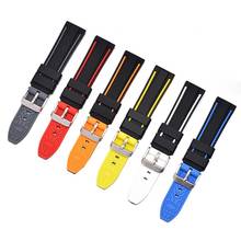 Silicone Watchband Rubber Diving Waterproof Replacement Bracelet Band Strap Watch Accessories 20mm 22mm 24mm 26mm 2024 - buy cheap