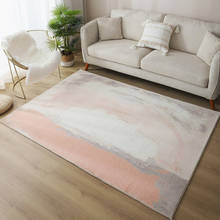 Tapete de área abstrata nórdica, tapete grosso rosa 160x230 grande, moderno, sala de estar, quarto, super macio, infantil, quarto 2024 - compre barato