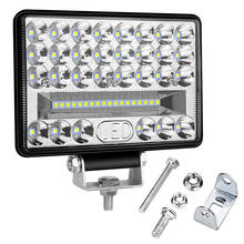 Luz LED de trabajo para coche y camión, foco de 144W, 48LED, 5 pulgadas, para conducción todoterreno, gran campo de visión 2024 - compra barato