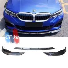 3PC OTD Style Carbon fiber M Tech Front Lip Spiltters Spoiler For BMW 3 Series G20 Front bumper 2019 up Car Styling 2024 - buy cheap