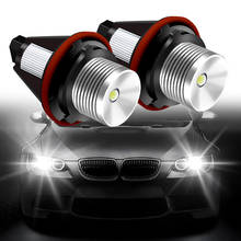 Светодиодсветодиодный ламсветильник CANBUS Angel Eyes для BMW E39, E53, E60, E61, E63, E64, E65, E66, E87, 525i, 530i, 545i, 10 Вт, белый 2024 - купить недорого