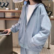 Sudadera con capucha para mujer, prenda de manga larga con estampado de avión pequeño, de gran tamaño, estilo Harajuku, informal, Color liso 2024 - compra barato