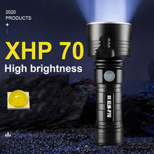 Linterna táctica XHP70 de 300000LM, potente luz de flash recargable, alta potencia, LED, o 26650 18650, USB 2024 - compra barato