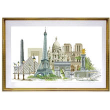 Amishop Gold Collection Counted Cross Stitch Kit Paris France Famous City Series Tg 472 2024 - buy cheap
