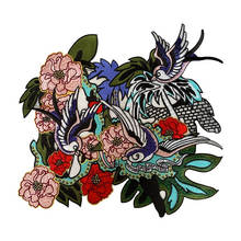 Estilo chinês bordado remendos flor aves remendo saco de roupas acessórios diy bordado pavão phoenix roupas adesivos 2024 - compre barato