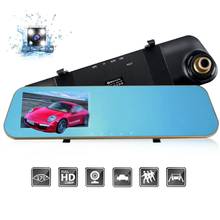 1080P Car Video Recorder Dual Lens Rear View Mirror Dash Cam Car DVR Rear View Camera Night Vision Support Loop Recording 2024 - buy cheap