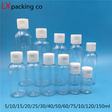 50PCS 10ml 25ML 30ml 50ml 60ml 100ML 150ML Empty Clear Plastic Bottles Pack Perfume Travel Liquid White Flip Cap Mini Containers 2024 - buy cheap