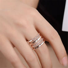 Fashion Crystal Open Rings Multilayer Silver Color Ring For Women Wedding Jewelry Bijoux jz236 2024 - buy cheap