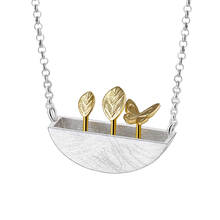 Lotus весело Настоящее стерлингового серебра 925 природных Стиль творческий ручной Fine Jewelry мой маленький сад ожерелье для женщин 2024 - купить недорого