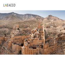 Laeacco Cliffside castle Backdrop Desolate mountain Journey Photography Customizable Photo Backgrounds For Photo Studio 2024 - buy cheap