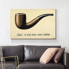 Картина знаменитого Рене магритте, это не труба, холст, печать, живопись, плакат, настенные картины для домашнего декора, без рамки 2024 - купить недорого