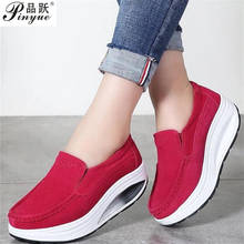 Summer Shopping Toning Shoes For Women Fitness Walking Slimming Jogging Sneakers 5 cm Wedge Platform Swing Shoes 2024 - buy cheap