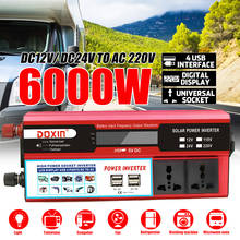 6000W Watt 4 USB LCD Display DC 12/24V to AC 220V Car Power Inverter Charger Converter Adapter Modified Sine Wave Transformer 2024 - buy cheap
