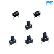 100Pcs Sample 3*6*4.3/4.5/5/6/7/8mm Black Through Hole 2 Pins Snap-In Micro Push Button Tactile Tact Momentary Switch 2024 - buy cheap