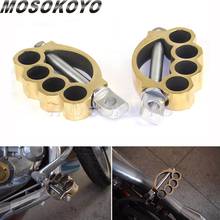 Motorcycle Brass Foogpegs Footrest ROUGH CRAFTS Male Mount Foot Pegs For Harley Iron 883 Sportster Touring Cafe Racer BOBBER 2024 - buy cheap