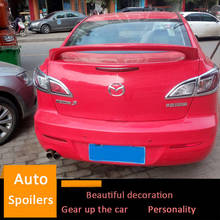 For Mazda 3 Spoiler 2011 2012 2013 2014 2015 Mazda3 Big ABS Material Car Rear Wing Primer Color Trunk Rear Spoiler Sport 2024 - buy cheap