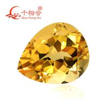 4x6mm to 15x20mmPear shape yellow color natural cut  beautiful natural citrine crystal  gemstone 2024 - buy cheap