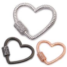 DIY Peach heart hanging chain lock hook spiral buckle DIY necklace bracelet handmade DIY jewelry making accessories 2024 - buy cheap