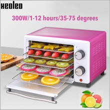 XEOLEO-secador de frutas de 5 capas, deshidratador de alimentos, máquina de secado automático de aperitivos, secador de deshidratación, horno de alimentos de control dual, 300W 2024 - compra barato