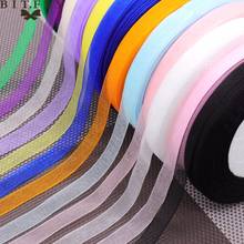 (50 yards/roll) 10mm organza ribbons Bow Wedding party Christmas home Decoration supplies Wrapping Christmas New Year DIY Materi 2024 - buy cheap