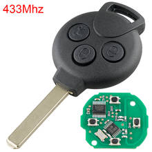 433Mhz 3 Buttons Car Remote Key with ID46 Chip  Fit for Mercedes-Benz Smart Smart Fortwo 451 2007 2008 2009 2010 2011 2012 2013 2024 - buy cheap