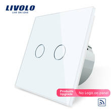 Livolo Smart Switch, Black Crystal Glass Panel,EU Standard Remote Switch, 220~250V Wall Light Remote Touch Switch for Smart Home 2024 - buy cheap