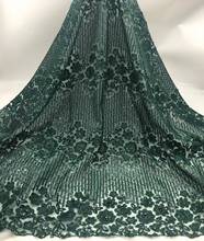 Новое поступление Материал вышитый тюль французское Сетчатое кружево ткань с красивыми цветами H-7.2140201 для свадебное платье 2024 - купить недорого