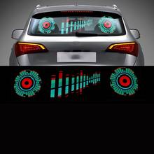Pára-brisa do carro led som ativado equalizador neon el luz música ritmo lâmpada flash adesivo estilo com caixa de controle 2024 - compre barato