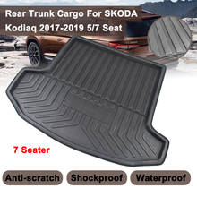 Matt Mat Kick Pad Car Cargo Liner Boot Tray Rear Trunk Cover For SKODA Kodiaq 5/7 Seat Seater 2017 2018 2019 Floor Carpet 2024 - buy cheap