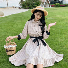 Vestido Vintage de lolita para niña, vestido victoriano de lolita gótica, lolita op, de manga lateral, cintura enrejada 2024 - compra barato