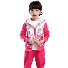 Girls Clothing Sets Teenage Girl Autumn Tracksuit Children Foral Print 2Pcs Hooded Sport Suits 4 6 8 10 12 Kids Striped Clothes 2024 - buy cheap
