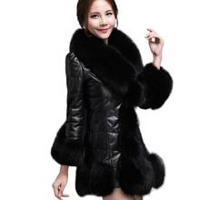 Jaqueta feminina 2021 outono inverno moda casaco grosso quente mulher falso pele de raposa colete de alta qualidade jaqueta colete feminino plus size 4xl 2024 - compre barato