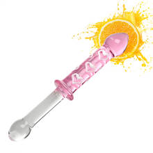 OLO сердце розовый фаллоимитатор искусственный пенис Анальная пробка стекло кристалл G-Spot Стимуляция клитор, секс товары анальный интимные игрушки для женщин 2024 - купить недорого