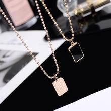 Never Fade Double side Letters Pendant Necklace Choker 18 K Gold Plated 316 L Titanium Stainless Steel Fine Jewelry Woman Gift 2024 - buy cheap