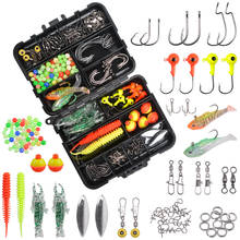 162Pcs/Box Fishing Accessories Kit Including Jig Hooks Lures Swivels Snaps Bobber Floats Fishing Gear For Saltwater Freshwater 2024 - buy cheap